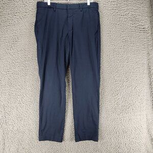 Bonobos Pants Mens 35x32 Manteco Blue Stretch Mid Rise Straight Chino